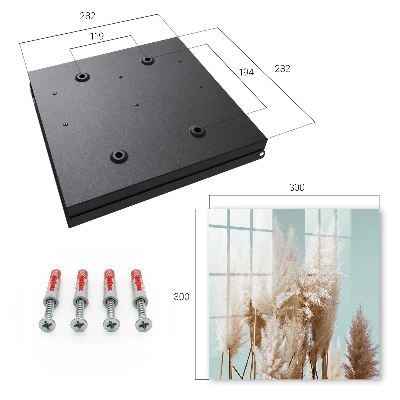 Key cabinet with a natural charm finish