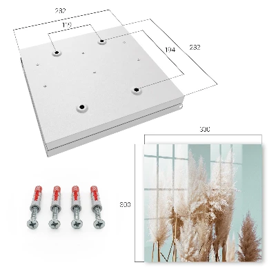 Key cabinet with a natural charm finish