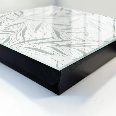 Wall-mounted key box with leaves pattern