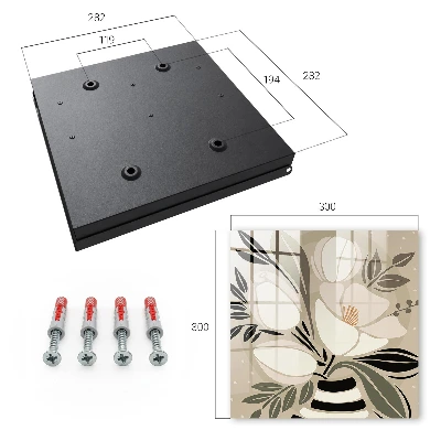 Floral minimalism Wall mounted key box