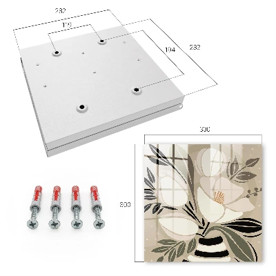 Floral minimalism Wall mounted key box