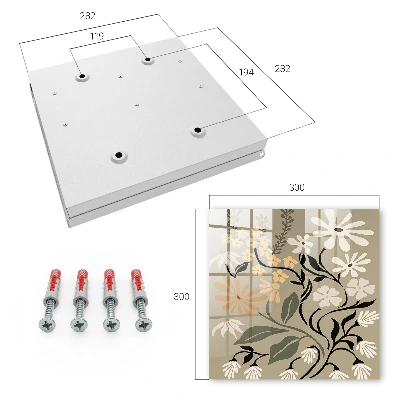 Floral motif Key cabinet