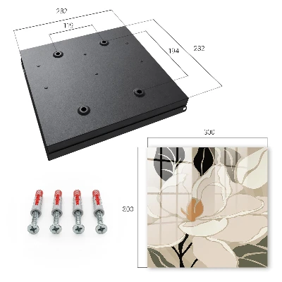 Botanical wall-mounted key box elegant floral design