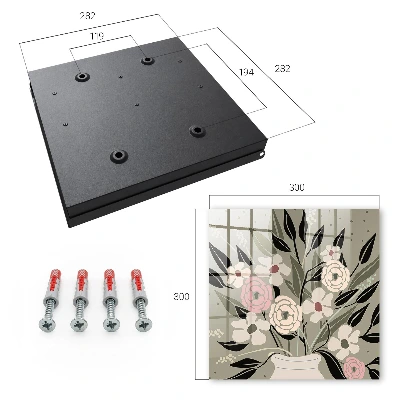Floral composition Wall mounted key box