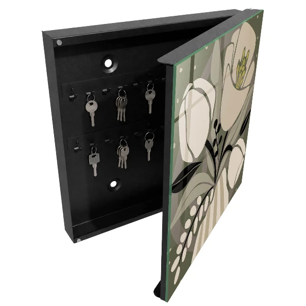 Beige flowers Key cabinet