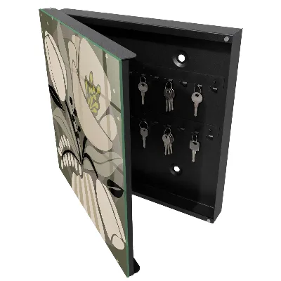 Beige flowers Key cabinet