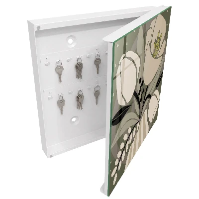 Beige flowers Key cabinet