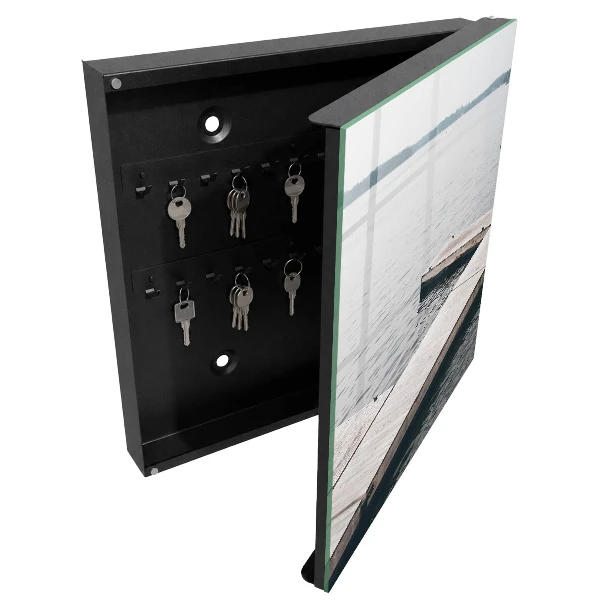 Wooden pier Key box for wall