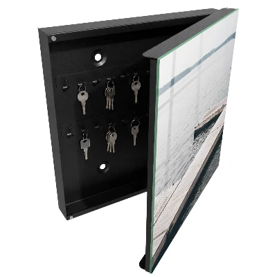 Wooden pier Key box for wall