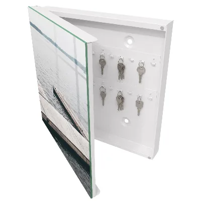 Wooden pier Key box for wall