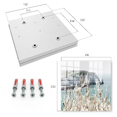 Wall mounted key box with cliffs and grasses design