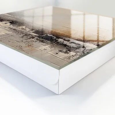 Abstract landscape painting Key box for wall
