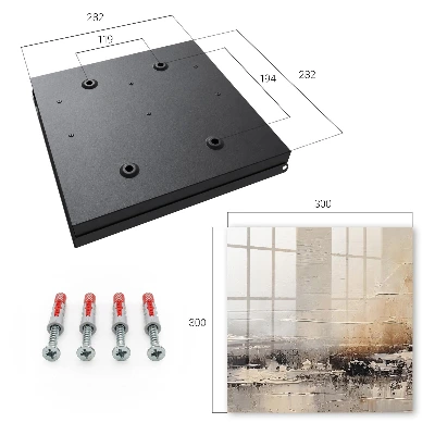 Abstract landscape painting key box decorative wall-mounted storage cabinet