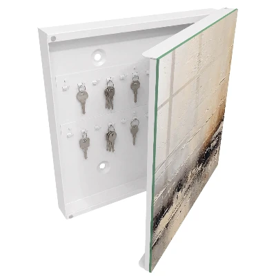 Abstract landscape painting Key box for wall