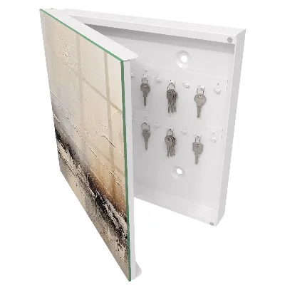 Abstract landscape painting Key box for wall