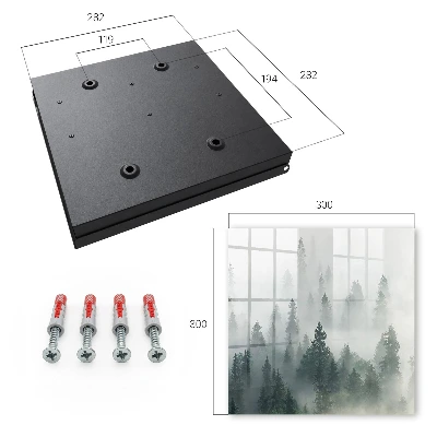 Wall-mounted key box misty forest design