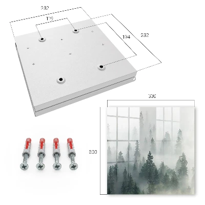 Wall-mounted key box misty forest design