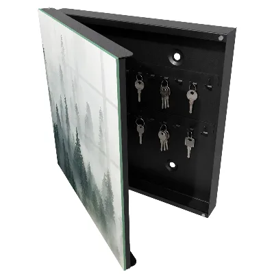 Misty forest Key box for wall
