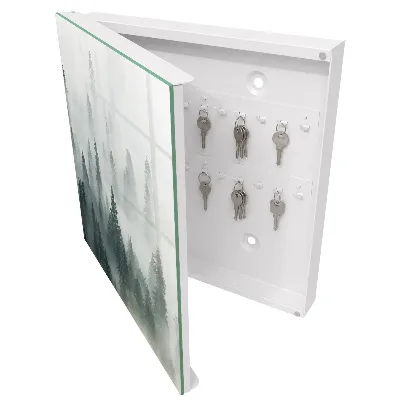 Misty forest Key box for wall