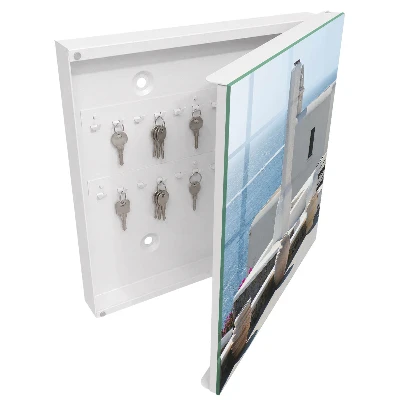 Greece white houses by the sea Key cabinet