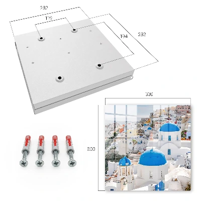 Wall-mounted key box Greek views design