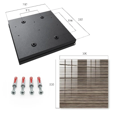 Wooden wall mounted key box with wooden planks