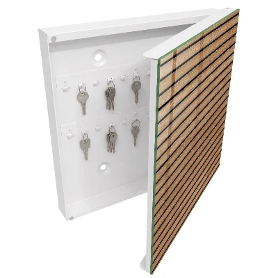 Wooden key box wall-mounted organizer