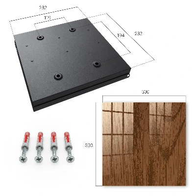 Wooden wall mounted key box with weave design