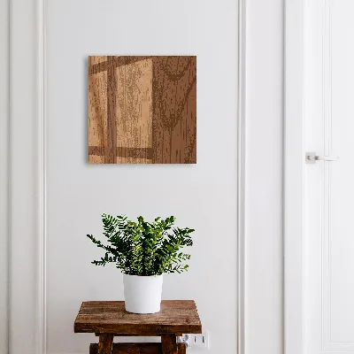 Wooden wall mounted key box with weave design