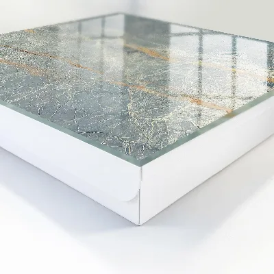 Key cabinet with a marble texture finish