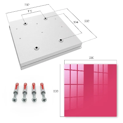 Vibrant pink Wall mounted key box
