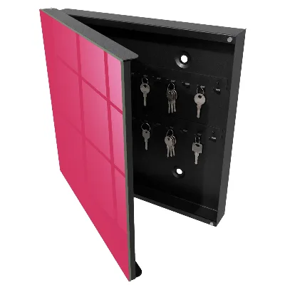 Vibrant pink Wall mounted key box