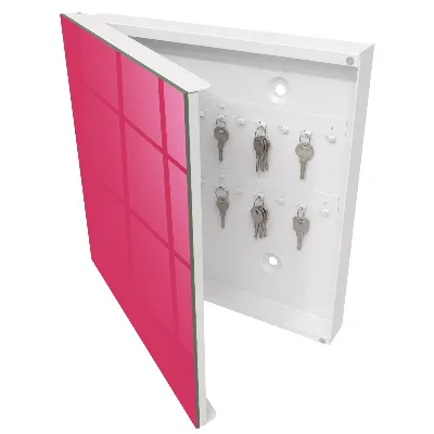 Vibrant pink Wall mounted key box