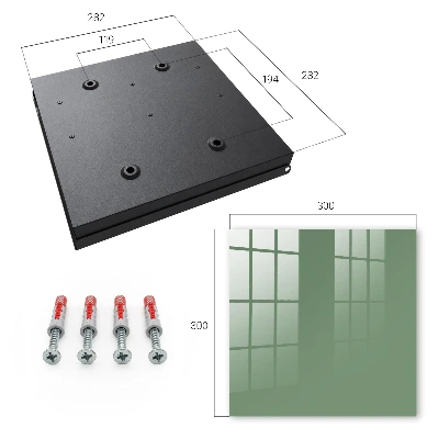 Wall mounted key box muted green