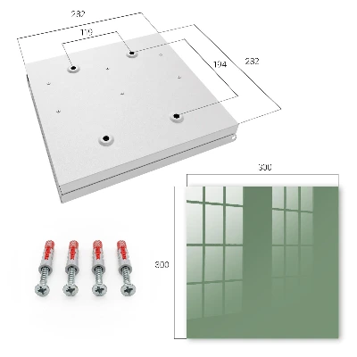 Wall mounted key box muted green