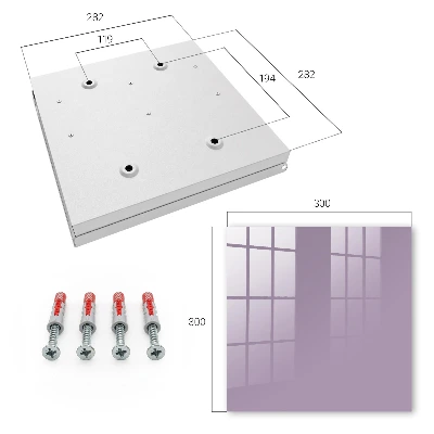 Key cabinet in lilac purple