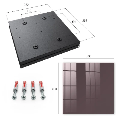 Wall-mounted key box in ash grey
