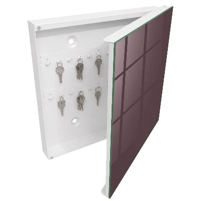 Wall-mounted key box in ash grey