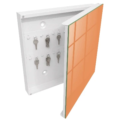 Pastel orange Key box for wall
