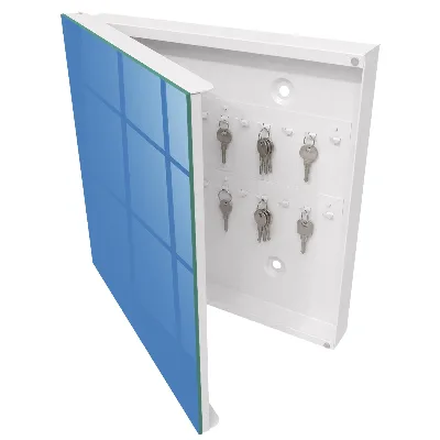 Blue color Wall mounted key box