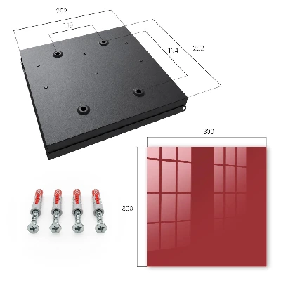 Wall-mounted key box burgundy