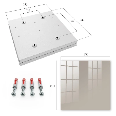 Wall mounted key box warm grey