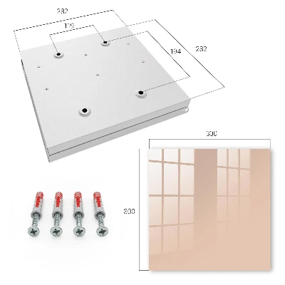 Wall-mounted key box warm beige