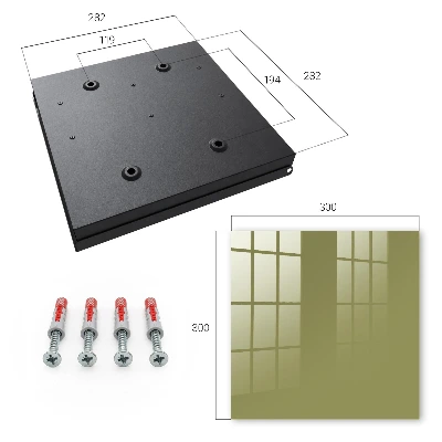 Wall mounted key box in grass green