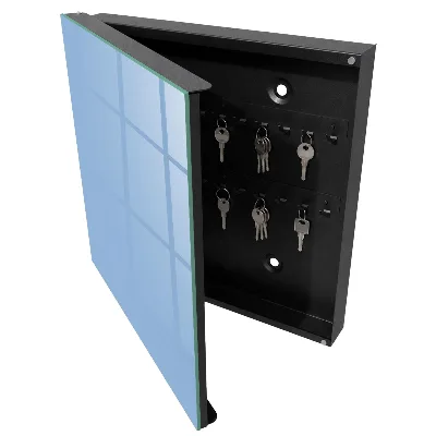 Baby blue Wall mounted key box
