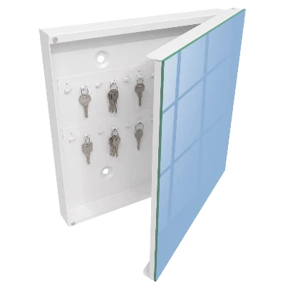 Wall mounted key box baby blue