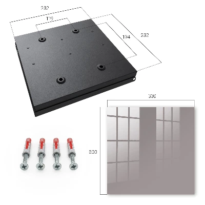 Ash grey Wall mounted key box