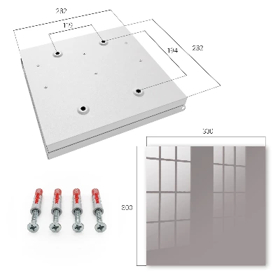 Wall mounted key box ash grey