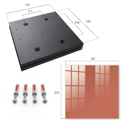 Brick red Key cabinet