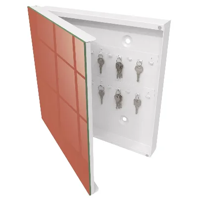 Brick red Key cabinet